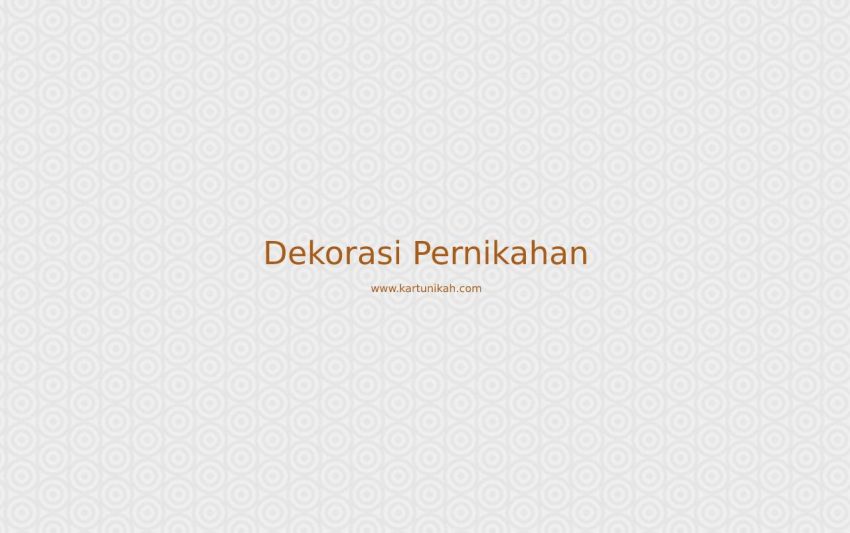 dekorasi pernikahan