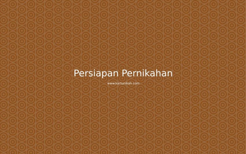 persiapan pernikahan