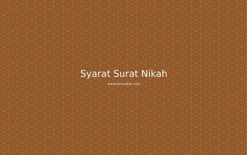 syarat surat nikah