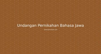Undangan Pernikahan Bahasa Jawa di Era Modern